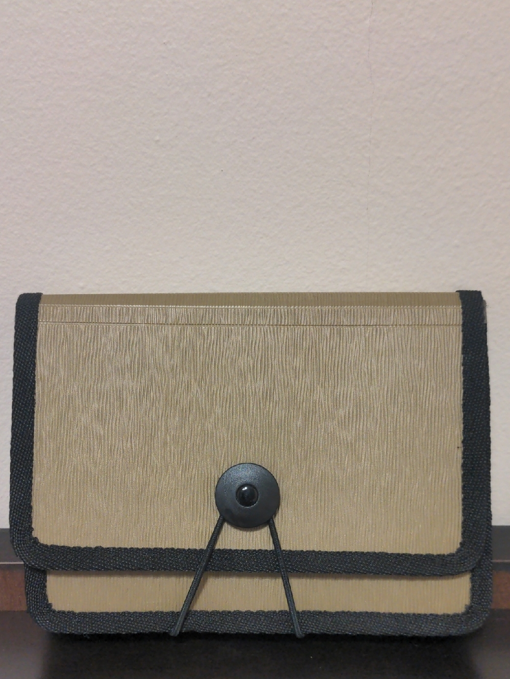 Poly 13 Pocket Expandable Small  File Folder Neutral Beige Canvas